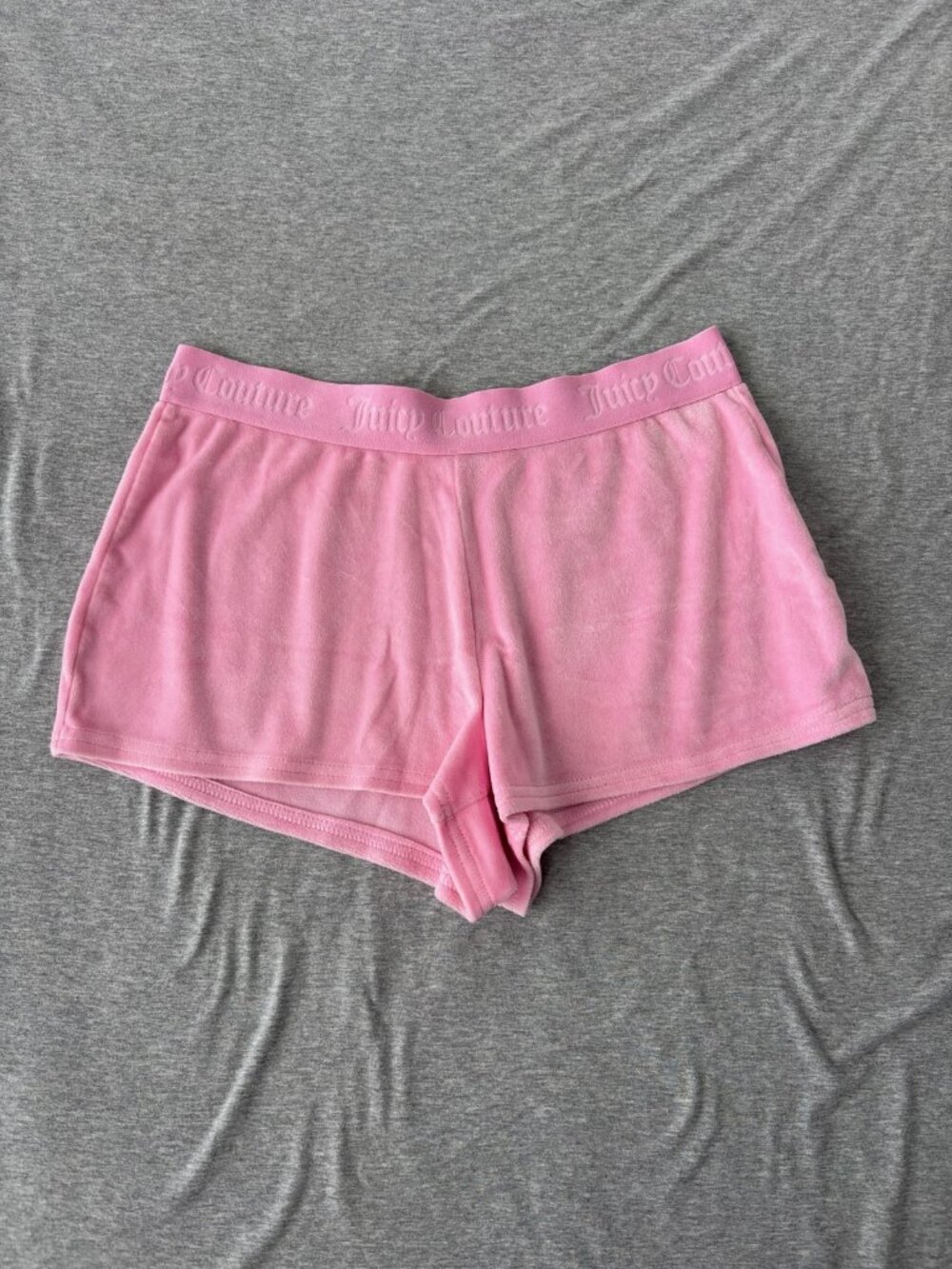 Juicy Couture Pink Velour Sleep Shorts S Y2K Rhinestone Pajama Day Barbiecore